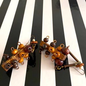 Handmade wooden earrings